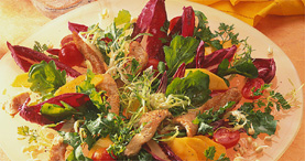 Blattsalat mit Putenbrust - Rezept fr 2 Personen